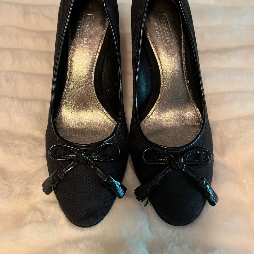Coach Black Wedge - like new never worn outside